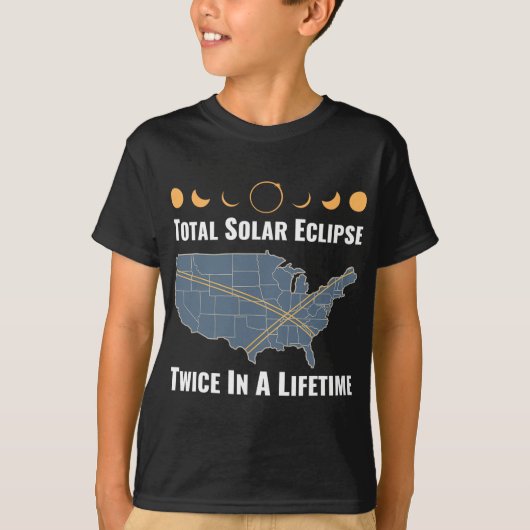 2024年生涯食太陽の2024の総巻き上げ Tシャツ (正面)