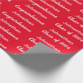 2024年白赤祝いの学位名 ラッピングペーパー (角)