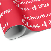 2024年白赤祝いの学位名 ラッピングペーパー (ロールコーナー)