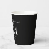 2024年白黒卒業パーティーのクラス 紙コップ (左)