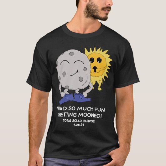 2024年皆既日食のユーモア Tシャツ (正面)