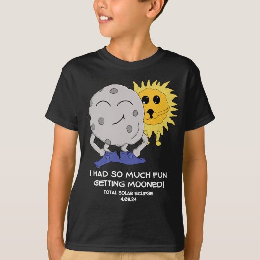 2024年皆既日食のユーモア Tシャツ (正面)