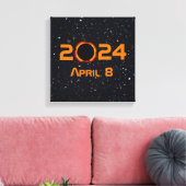 2024年皆既日食の日　星空 キャンバスプリント (インサイチュ (リビング))