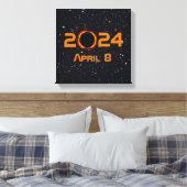 2024年皆既日食の日　星空 キャンバスプリント (インサイチュ (寝室))