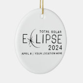 2024年皆既日食カスタムロケーション記念アクセサリー セラミックオーナメント (右)