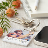 2024年皆既日食太陽の写真カップルのプレゼント キーホルダー (正面右)