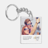 2024年皆既日食太陽の写真カップルのプレゼント キーホルダー (正面左)