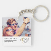 2024年皆既日食太陽の写真カップルのプレゼント キーホルダー (裏面)