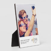 2024年皆既日食太陽の写真カップルのプレゼント フォトプラーク (側面)