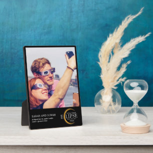 2024年皆既日食太陽の写真カップルのプレゼント フォトプラーク