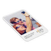 2024年皆既日食太陽の写真カップルのプレゼント マグネット (右側)