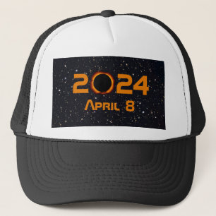 2024年皆既日食太陽の日星空 キャップ