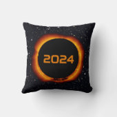 2024年皆既日食太陽の日星空 クッション (裏面)