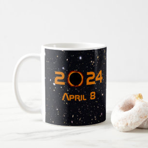 2024年皆既日食太陽の日星空 コーヒーマグカップ
