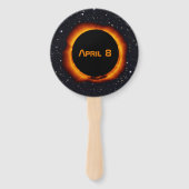 2024年皆既日食太陽の日星空 ハンドファン (裏面)