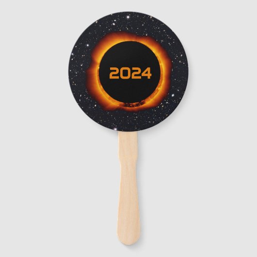 2024年皆既日食太陽の日星空 ハンドファン (正面)