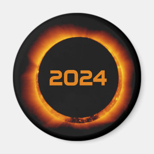 2024年皆既日食太陽の日星空 マグネット