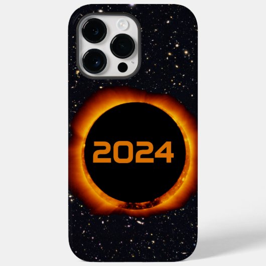 2024年皆既日食太陽の日星空 Case-Mate iPhoneケース (裏面)
