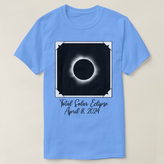 2024年皆既日食2024年4月8太陽の日 Tシャツ (デザイン正面)
