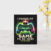 2024年皆既日食 ゲーマー 私はゲームを一時停止して カード (黄色い花)