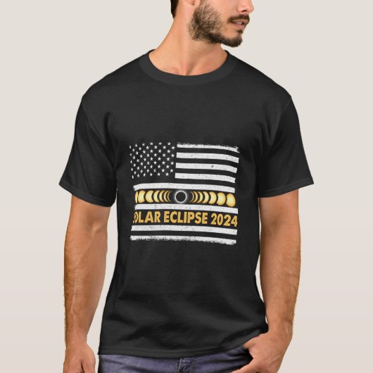 2024年皆既日食 トータリティフェーズ アメリカ Tシャツ (正面)