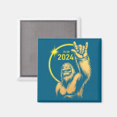 2024年皆既日食 ビッグフット 岩 四月 皆既日食 マグネット (正面/裏面)