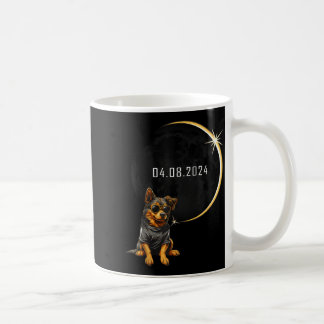 2024年皆既日食 犬のTシャツ 面白い犬のグラフィック コーヒーマグカップ
