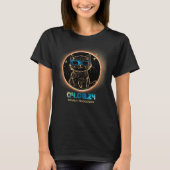 2024年皆既日食 猫の日食グラス Tシャツ (正面)