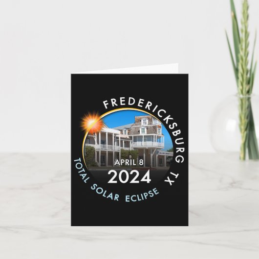 2024年皆既食太陽のトータリティFredericksburg T カード (正面)