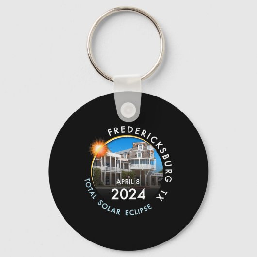 2024年皆既食太陽のトータリティFredericksburg T キーホルダー (正面)
