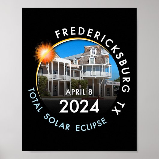 2024年皆既食太陽のトータリティFredericksburg T ポスター (正面)
