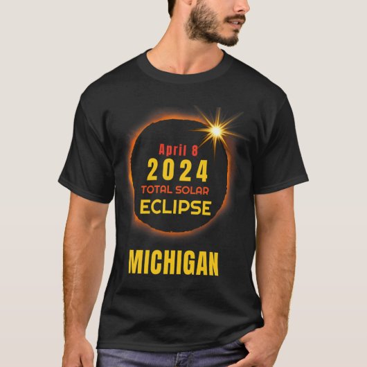 2024年皆既食太陽の2024 040824 Tシャツ (正面)