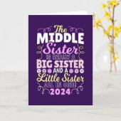 2024年真ん中の妹 - 大きい妹と小さい妹 カード (黄色い花)