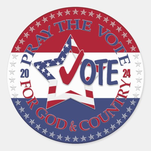 2024年祈神と国の投票スターに投票 ラウンドシール (正面)