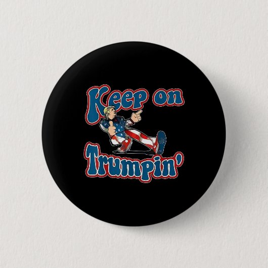 2024年米国国旗Vintaのトランプ大統領に 缶バッジ (正面)