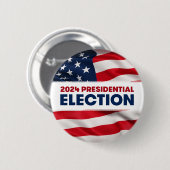 2024年米国大統領の選挙 缶バッジ (正面&裏面)