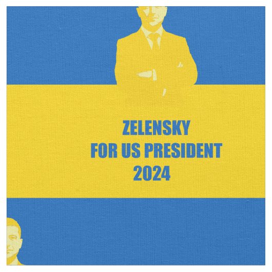2024年米国大統領ゼレンスキー候補最高の ファブリック (クローズアップ)