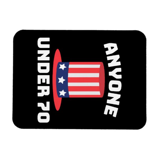 2024年米国大統領向け70歳未満の方おもしろい向 マグネット (横)