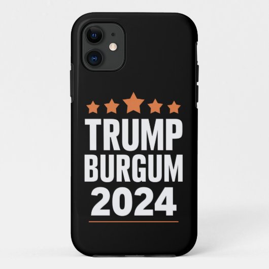 2024年米国大統領選挙のためのトランプ・バーガム Case-Mate iPhoneケース (裏面)