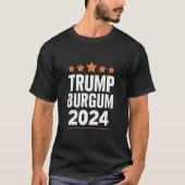 2024年米国大統領選挙のためのトランプ・バーガム Tシャツ (正面)