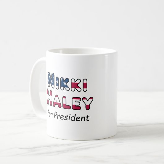 2024年米国大統領選挙Nikki Haley コーヒーマグカップ (正面左)
