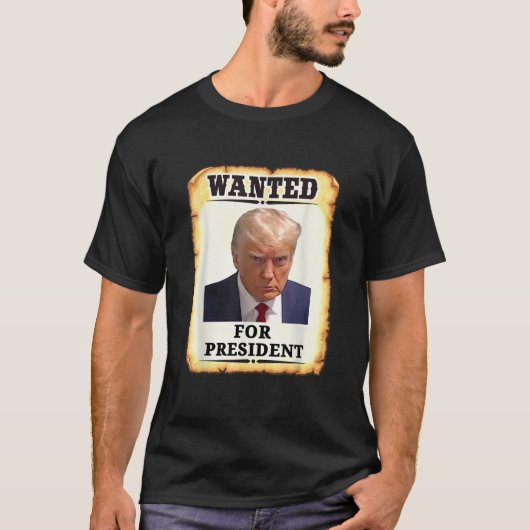 2024年米国州旗Viの大統領のためにドナルド・トランプが指名手配 Tシャツ (正面)