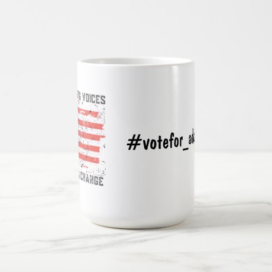 2024年米国選挙の大統領の育成 コーヒーマグカップ (中央)