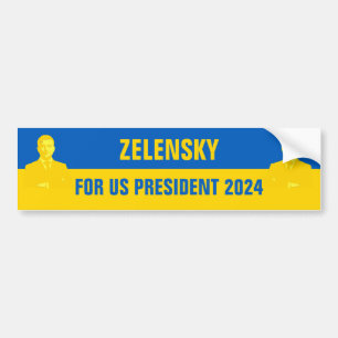 2024年米大統領候最高の補ゼレンスキー バンパーステッカー