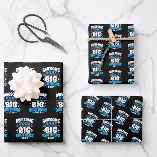 2024年素晴らしに息子がビッグブラザーズに昇進 ラッピングペーパーシート (正面)