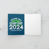 2024年素晴らし閏年日以後2月29誕生日 カード (内部)