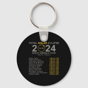 2024年総太陽の日食4月8日Eclipのパス キーホルダー