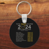 2024年総太陽の日食4月8日Eclipのパス キーホルダー (正面)