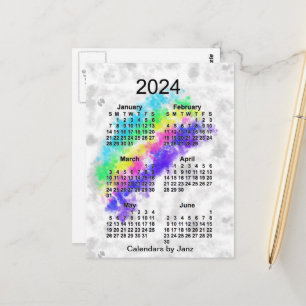 2024年虹の終わり 6か月 ミニカレンダー（ジャンZ著） ポストカード