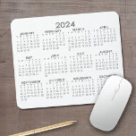 2024年表示カレンダー – 水平 – 灰色 マウスパッド<br><div class="desc">灰色と白 – 色のミニマル背景を持つ基本的な12か月のカ無地のレンダー。ホームオフィスや学校のロッカーを標準で探す。フォントはシンプル対読ので、色を変更できる。--------開いたカスタマイズもしら、高度なデザイン領域に移動し、背景色を変更したり、このデザインでカレンダーの色を変更したりできます。</div>